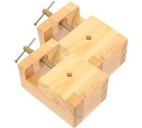 SEWOART Lot de 2 Pinces de Fixation en Bois de Hêtre Petit Format, Outil de Gravure par Tampon pour Sculpture de Sceaux, Dispositif Pratique pour Travail du Bois et Loisirs Créatifs, Kit