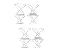 SEWOART Lot De 2 Présentoirs Géométriques En Métal Pour Plantes Aériennes Pour Décoration De Maison Ou De Bureau Porte-éponges De Maquillage 4 Pièces X 2