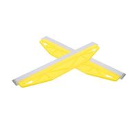 SEWOART Lot de 2 Protège-bords en Acier Inoxydable Jaune, Outil de Peinture pour Plinthes Lame Fine de Guidage de Coupe, Bouclier de Protection pour Peinture Murale, Outil