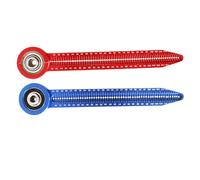 SEWOART Lot de 2 Règles Circulaires Portables en Alliage d'Aluminium Rouge et Bleu Compas de Menuisier Mini pour Traçage Précis de Cercles Outil de Dessin Compact pour Menuiserie et