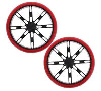 SEWOART Lot de 2 Roues de Rechange pour Chariot Pliable Roues Silencieuses en PU Épais Glisse Fluide et Stable Compatibles Chariot de Supermarché et Panier d'Épicerie Usage Intérieur