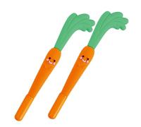 SEWOART Lot de 2 Stylos à Encre Gel Carotte, Taille pour Écriture Fluide, Design Fantaisie Orange, Fournitures Scolaires Créatives pour Bureau et Apprentissage