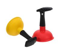 SEWOART Lot de 2 Ventouses Manuelles pour Évier en Caoutchouc Souple, 2 Couleurs Rouge et Jaune, Mini Taille, Pompe à Ventouse Puissante pour Débouchage Rapide des Canalisations
