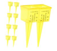 SEWOART Lot de 20 Jauges De Niveau d'eau pour Pelouse Pluviomètre Tube en Plastique pour Extérieur Jaune