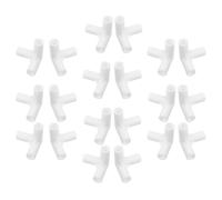 SEWOART Lot de 20 Set de Connecteurs en Plastique Blancs à 3 Voies pour Étagères de Penderie, Diamètre Intérieur 11 Mm, Pièces Renforcées pour Rangement Modulable Dressing, Chambre
