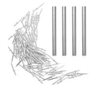 SEWOART Lot de 200 Clous à Double Tête pour Plinthes sans Trace, Invisibles Trou, avec 4 Douilles en Acier, Clous à Épingle pour Accrocher Décorations Murales et Meubles Mur,