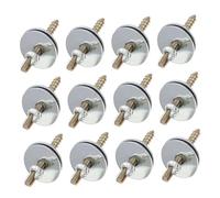 SEWOART Lot de 24 Accessoires pour Cages d'animaux Écrous Boulons Quincaillerie pour Perchoirs Vis Fixations Fixations pour Perchoirs Boulons Métal Argenté