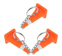 SEWOART Lot de 3 Porte-Clés Mini Cônes de Signalisation en Silicone Breloques Route Réalistes Pendentifs 5 CM Orange et Blanc Accessoires Légers pour Fête et Paquet à Main Présent
