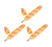 SEWOART Lot de 3 Stylos à Bille Réalistes de Baguette, Pointe Fine, Plastique Robuste, Stylos Kawaii pour Fournitures Scolaires et Bureau, Petits Présents Créatifs pour Garçon et