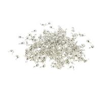 SEWOART Lot de 300 Perles à Écraser en Alliage Argenté Cache-Nœuds pour Extrémités de Cordon Accessoires pour Bijoux DIY Fourniture pour Bracelets et Colliers Faits Main