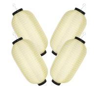 SEWOART Lot De 4 Abat-Jour Étanches pour Lanterne D'Extérieur Style Traditionnel Japonais pour Restaurant Ou Maison Décoration Intérieure Japonaise Style Sushi Couleur Beige Fer