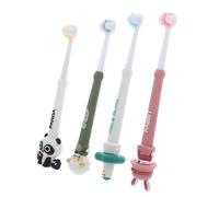 SEWOART Lot De 4 Brosses À Dents Pour Enfants Brosses À Dents Souples Pour Tout-Petits Colle Souple En Pvc