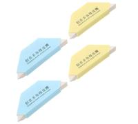 SEWOART Lot de 4 Gommes à Dessin Multi-angles en Caoutchouc Souple pour Croquis et Esquisses, Effaçables sans Résidu, Couleurs Bleu et Jaune, Outils Précis pour Étudiants et Artistes