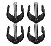 SEWOART Lot de 4 Goupilles de Rechange en C pour Cannes de Marche et Déambulateurs, Clips de Verrouillage Compatibles Tubes 25/28 Mm, Accessoires Antidérapants en Caoutchouc