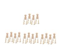 SEWOART Lot de 4 Poupées Robot en Bois Massif à Peindre Soi-Même Jouets Éducatifs Artisanaux Figurines en Bois Non Finies pour Garçon et Filles Activités Créatives et Décoratives