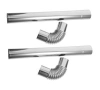 SEWOART Lot De 4 Rallonges De Cheminée Pour Poêle À Bois Tuyau De Cheminée Section De Conduit En Acier Inoxydable De Poêle Argenté