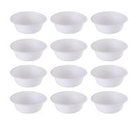 SEWOART Lot de 50 Bols en Papier Jetables 500 Ml, Pulpe Écologique Blanche, Multi-usages pour Activités Manuelles Garçon et Filles, Bols à Colorier Graffiti, Vaisselle Jetable pour Fêtes