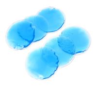 SEWOART Lot de 6 Compresses Oculaires Réutilisables en Gel Pvc Rond, Masque Oculaire Chauffant et Rafraîchissant Bleu, Patchs Froids et Chauds pour Soulager la Fatigue et Réduire