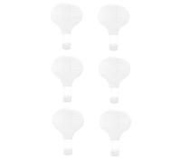 SEWOART Lot de 6 Lanternes Suspendues en Papier Blanc Ø30 CM Décorations de Fête DIY Lanterne Suspendue à Air Chaud pour Mariage Anniversaire et Décoration Intérieure