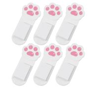 SEWOART Lot de 6 Lève-Sièges Wc Adhésifs de Patte de Chat Accessoire Hygiénique sans Contact pour Salle de Bain Poignée de Couvercle de Toilette Blanche Pratique et Ergonomique