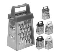 SEWOART Lot de 6 Mini Râpes à Fromage Portables en Acier Inoxydable, Râpe à Main Multifonction 4 Faces pour Légumes, Ail et Gingembre, Coloris Noir, Blanc et Gris, Ustensiles la