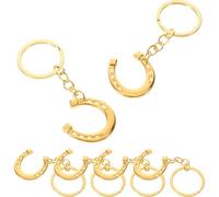 SEWOART Lot de 6 porte-clés style western en métal doré forme fer à cheval pour à main et clés de voiture accessoire de cadeau de fête du Nouvel An