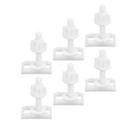 SEWOART Lot de 6 Vis de Fixation en Plastique Transparent 4,4x2,4 Cm pour Abattant de Toilette, Boulons de Remplacement Universels pour Siège Wc, Accessoires Solide pour Salle de