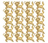 SEWOART Lot de 60 Pendentifs Chevaux Galop Dorés, Breloques Pendantes en Métal Antique pour Fabrication de Bijoux, Bracelets et Porte-clés, Accessoires DIY Artisanat Année du Cheval