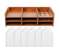 SEWOART Lot de 7 Porte-Outils et Plateaux Multi-Couches en Bois et Plastique Organisateur de Rangement pour Accessoires Peinture Diamant Support de Strass 1 Boîte de Stockage et 6