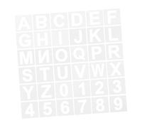 SEWOART Lot De 72 Pochoirs Alphanumériques En Spray Réutilisables En Plastique Pour Peinture Lettres Et Symboles Blancs