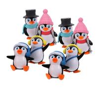 SEWOART Lot De 8 Mini Manchots Décoratifs Pour Bonsaï Et Micro-paysage, Ornements De Bureau Colorés, Figurines De Manchot Skieur Pour Décoration Intérieure Et Porte-clés, Décoration Maison Et Jardin