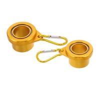 SEWOART Lot de Anneaux Rotatifs Alliage Aluminium Doré pour Mât de Drapeau Anti-enroulement Accessoires de Fixation Résistants Aux Intempéries pour Bateaux Jardins et Fêtes Diamètre Pouce