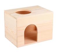 SEWOART Mangeoire en pour Écureuils Maison d'alimentation pour Rongeurs Cabane Multifonctionnelle en Rondins pour Animaux de Compagnie pour Cochons d'Inde et Chinchillas