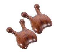 SEWOART Masseur Facial en Bois Gua Sha 2 Pièces Outil Massage Yeux Nez Multifonction Fatigue Cuir Chevelu Visage Bien-être Massage Détente pour Femmes