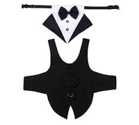 SEWOART Mon Ensemble pour Animaux De Compagnie Bandana Et Costume Veste pour Chien Noir Taille L