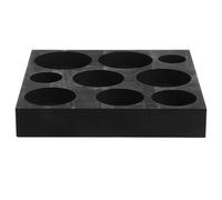 SEWOART Moule à Lingots en Graphite Haute Pureté 9 Trous pour Fusion de Métaux Précieux Creuset pour Coulée D’Or ’Argenté Kit de Raffinage et Fabrication de Bijoux Creuset Résistant et