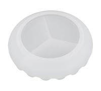 SEWOART Moule en Silicone Blanc Rond Plat 1 Pièce pour Résine Époxy Cristal, Moule à Miroir Créatif DIY, Antiadhésif et Facile à Nettoyer, pour Création de Bijoux et Décorations