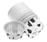 SEWOART Moules à Muffins Réutilisables en Aluminium Lot de 50 pour Cuisson Facile Accessoires Polyvalents pour Cupcakes, Puddings et Tartes aux Œufs pour Pâtisserie