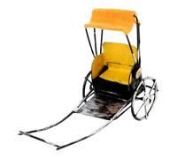 SEWOART Ornement Rickshaw Vintage en Fer Jaune, Décoration Intérieure | Style Rétro Classique, Forme à Deux Roues, Usage Salon ou Hôtel, Pièce Décorative Simple Couleur Aléatoire