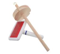 SEWOART Outil à Broche en Bois pour Collecte et Tressage des Poils D’Animaux, Peigne à Nœuds pour Chien et Chat, Kit de Toilettage DIY Fuseau et Peigne Démêlant, pour Recyclage Créatif