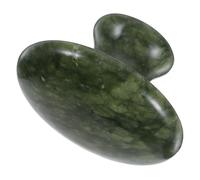 SEWOART Outil de Massage en Jade Xiuyan Forme Champignon Pierre de Massage Visage et Corps Peigne Gua Sha pour Soins Spa Relaxants aux Pierres Chaudes Accessoire Bien-être Polyvalent