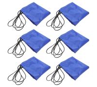 SEWOART Paquet de Rangement pour Casque Moto et Vélo en Polyester Bleu, Grosse Capacité Cordon de Serrage, Protection Casque et Transport Facile pour Ski et Équitation