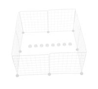 SEWOART Parc pour Petits Animaux 8 Pièces 16 Pièces Boucle Clôture Métallique Portable Panneau De Grille pour Cochons Dinde Chiots Chatons