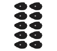 SEWOART Patchs de Physiothérapie Auto-adhésifs Noirs, Lot de 10 Pièces, Silicone Souple de Main, Compatibles Électrostimulateurs, Coussinets Portables pour Massage Corporel et Rééducation