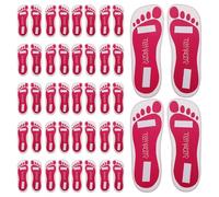 SEWOART Patchs pour Pieds en Carton, 25 Paires Antidérapantes pour Séances de Bronzage Mobile, Adaptés aux Professionnels et Clients