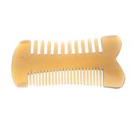 SEWOART Peigne en Corne de Bœuf Double Face Petit Double Dents Larges et Fines Antistatique Soin Cuir Chevelu Massage Cheveux pour Maison Voyage Bureau