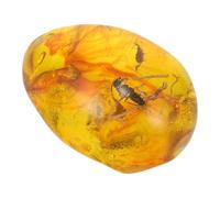 SEWOART Pendentif en Ambre Insecte Naturel, Spécimen Décoratif en Résine Ambre pour Bricolage Diy, Ornement Compact Transparent pour Décoration Intérieure et Collection
