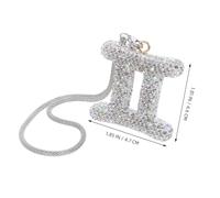SEWOART Pendentif Horoscope Gémeaux Strass Brillant pour Rétroviseur Voiture Décoration Suspendue Intérieur Auto Charme et Élégant