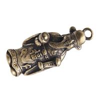 SEWOART Pendentif Porte-clés Dieu Richesse Vintage en Métal Or, Texture Soignée et Résistant, Décoration Chic pour Paquet ou Présent Original