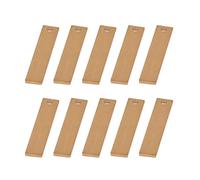 SEWOART Pendentifs en Cuivre Seul Trou 50 Pièces, Breloques DIY pour Fabrication de Bijoux, Pendentifs Charme Rectangulaires en Laiton Naturel, pour Colliers, Bracelets et Projets